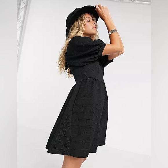 Violet Puff Sleeve Mini Dress (XS) NWT - Picture 10 of 12